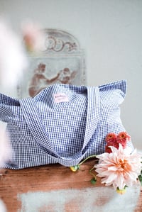 Image 1 of Tote bag [Vichy bleu foncé]