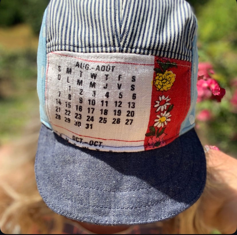Image of INDIE JONES cap //  Sunshine Gang -x- a Panel Hat made from Repurposed textiles