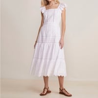 Image 1 of Vineyard Vines White Midi Dress