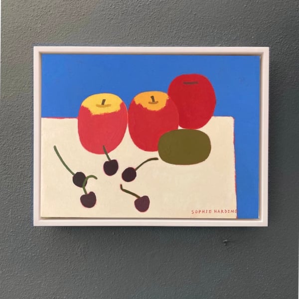 Image of Apples, Kiwi and Black Cherries 