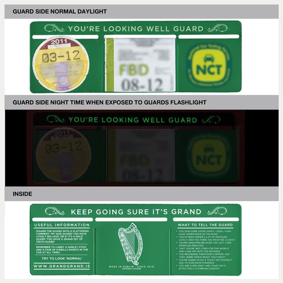 Image of ‘YOU'RE LOOKING WELL GUARD’ Tax/Insurance/NCT Disc Holder