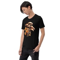 Image 10 of Beautiful Watercolor Tan and Mushrooms and Orange Leaves Unisex t-shirt