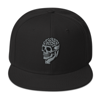 Image 1 of Embroidered Skull Snapback