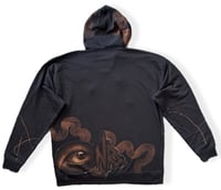 Image 2 of “ANGEL BABE” CUSTOM BLEACH PAINTED ZIP UP HOODIE XL