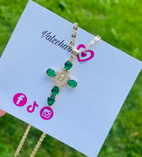 Green virgencita Cross