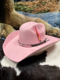 Image 1 of Suede Cowboy Hat Pink