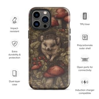 Image 23 of Boho Nature Cottagecore Inspired Hedgehogs Among Mushrooms Tough Case for iPhone®