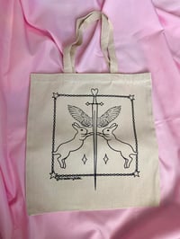 Blade Bunny Tote Bag Natural Canvas 