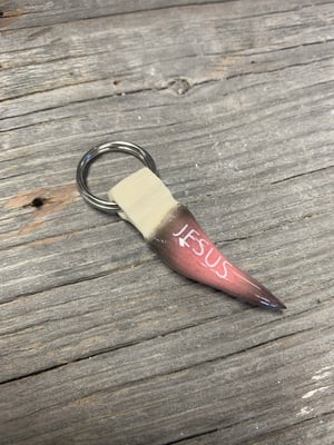 Image of “JESUS” Replica Spur Keychain