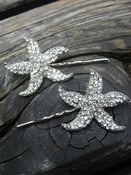 Image of Mermaid stars - sparkle rhinestones wedding brides hair clips