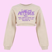 Image 2 of Inspirational Quote Crop Sweatshirt 