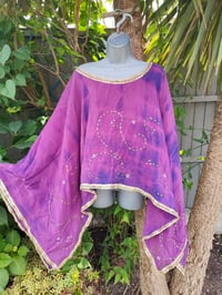 Image 1 of Poncho Woodstock Top -free size purple