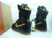 Image of EXCLUSIVE NIKE AIR FORCE 1 BOOTS (BLACK AND GOLD)