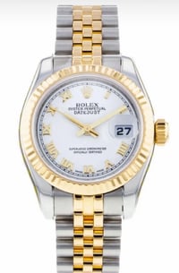 R DJ Watch - Silver/Gold (28mm Face)