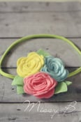 Image of Rosy Bright~Headband to fit approx 3months-adult