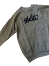 vintage Malibu heathered grey raglan sweatshirt