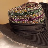 Image 4 of WESTERN COLLECTION: BLACK JEWELS BLING HAT