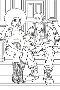 Image 3 of Lovers adult coloring book 