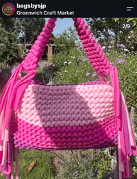 Image 5 of  Pink Ombré Double-Knitted Shoulder Bag
