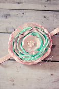 Image of Pastel layered silk flower headband~To suit approx 4-18 months