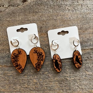 Huggie Wooden Earrings 