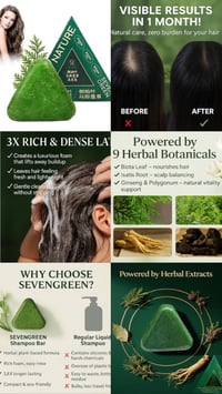 Nature seven green soap shampoo 
