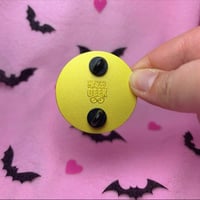 Image 2 of 1.75 Inch Guardian- Gold Frosted Finish Icon Pin 