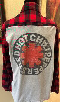 Vintage Red/Black Flannel Shirt Red Hot Chili Peppers 