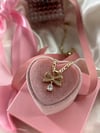Coquette Bow & Teardrop Necklace