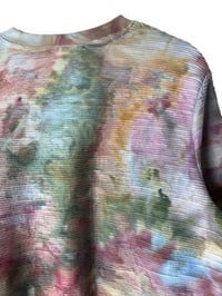 Image 11 of ♻️ UPCYCLED L Unisex Textured Pullover in Rustic Blooms Ice Dye