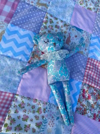 Image 1 of Bunnies, Florals and Gingham Patchwork Mat