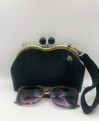 Image 4 of Black Velvet Evening Wristlet Clutch
