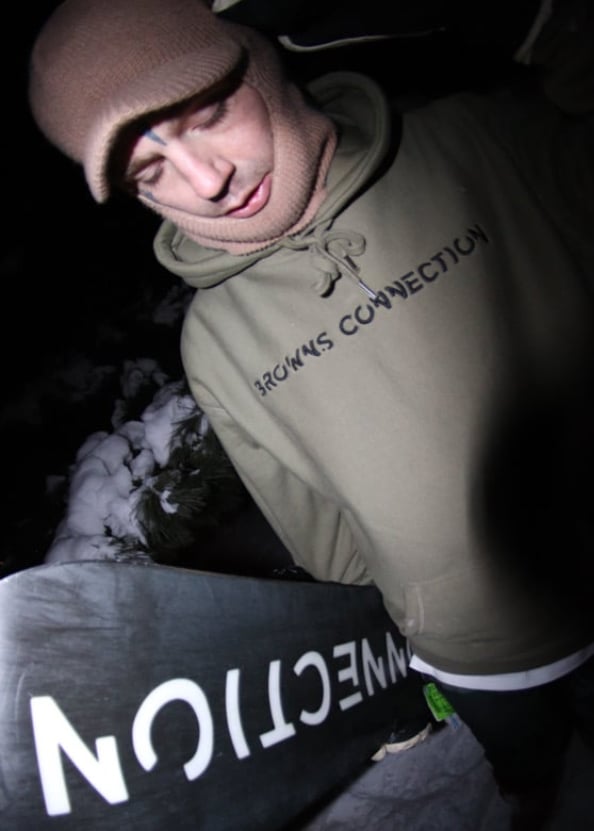 Image of ARMY GREEN EMBROIDERED STAPLE LOGO HOODIE