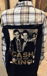 Vintage White/Beige/Black Flannel Shirt Cash and the King