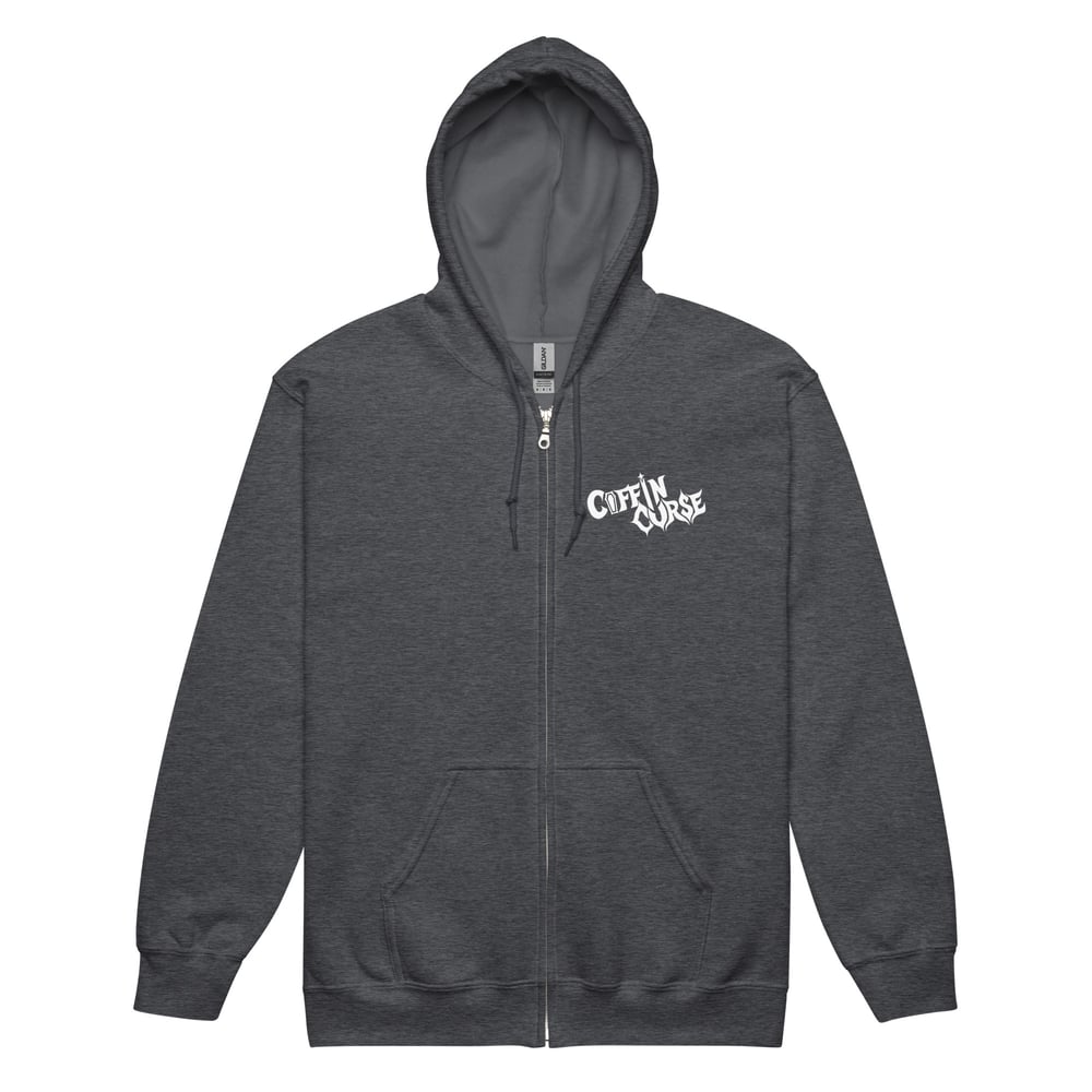 COFFIN CURSE SKULLY Unisex heavy blend zip hoodie