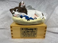 Image 5 of Custom Engraved Chihuahua Pet Urn Handpainted To Your Photos