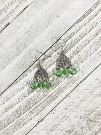 Image 1 of Green Gem earrings 