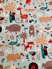 Image 1 of Algodón 100% - Jungle Animal - Aguamarina - 12€/m