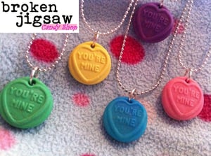 Image of "You're Mine" Loveheart Charm