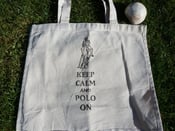 Image of Keep Calm And Polo On canvas polo bag