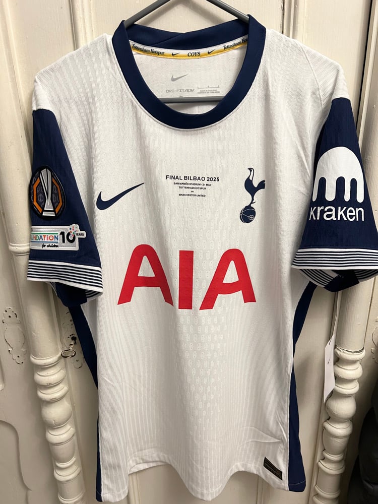 Image of Tottenham Hotspur “VAN DE VEN 37” Vaporknit 2024/25 Home Europa Final Shirt, Large