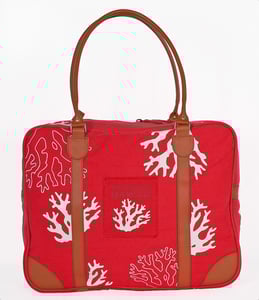 Image of Coral Weekend Bag Coral In Coral