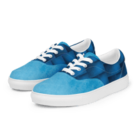 Image 2 of Men’s lace-up canvas shoes ( 2 tone blue)
