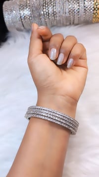 Image 3 of 4 Pieces American Diamond Bangles Set_GPB_1204