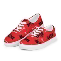 Image 3 of Women’s red lace-up canvas shoes
