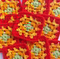 Image 3 of Crochet Granny Squares Bright Colour Scheme 3-inch