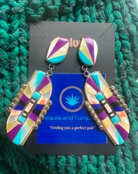 Image 1 of Groovy 70s vibe amazing earrings 