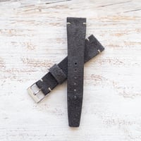Image 2 of 20mm Corfam Style Suede In Charcoal Grey