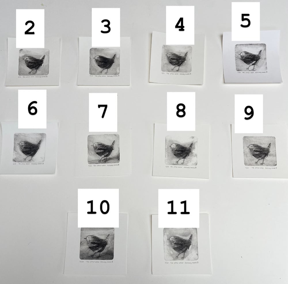 ‘The Little Wren’ original drypoint etching