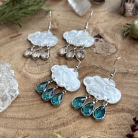 Image 4 of Pearlescent Rain Cloud Earrings